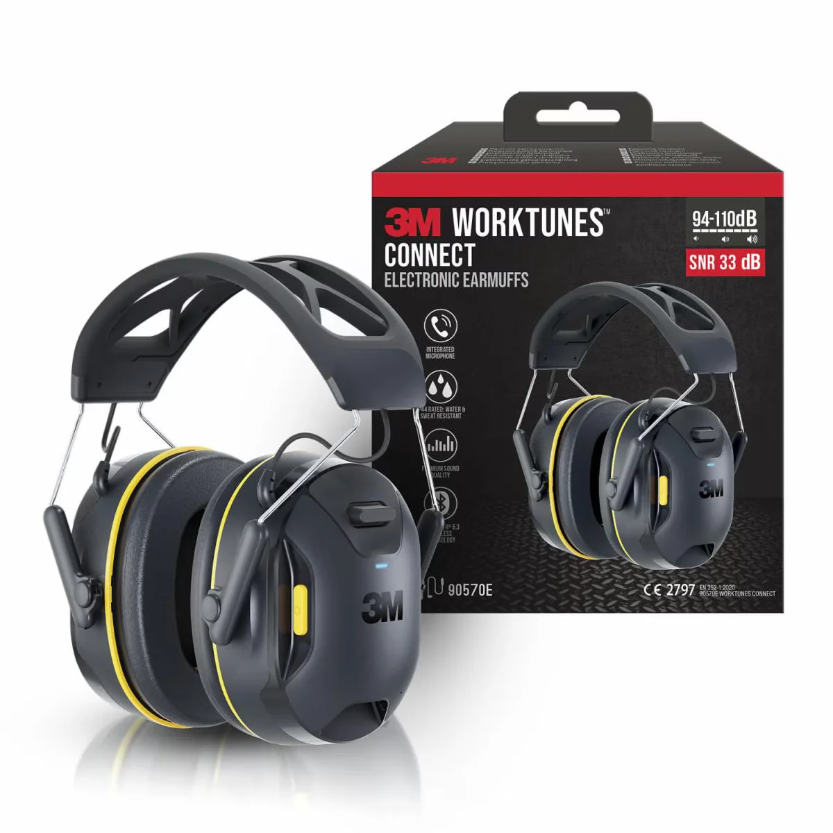 [6.21.35.057.00] 3M WorkTunes Connect 90570E-1 BLT Bluetooth gehoorbeschermer
