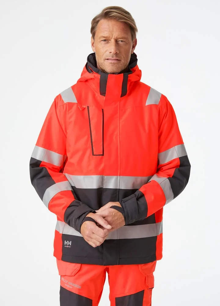 [3.27.13.921.02] Helly Hansen HH 71392 Alna 2.0 hi-vis winter jacket, red/ebony (XS)