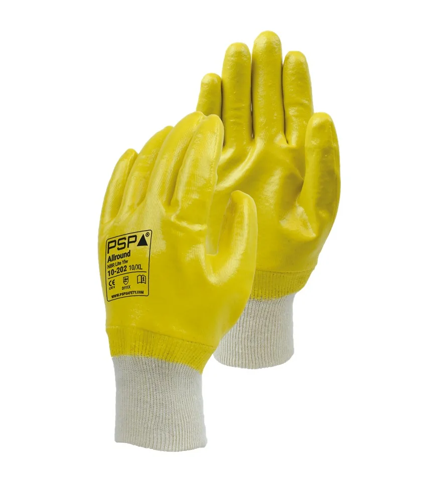 PSP 10-202 Allround NBR Lite Yellow werkhandschoenen, ecru/geel