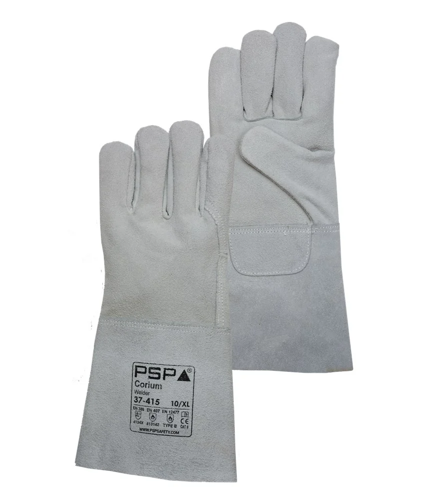 [2.03.37.415.10] PSP 37-415 Corium Welder Type B rundsplitlederen lashandschoenen, 35 cm