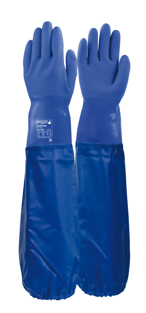 PSP 40-466 Chemikalien-PVC-Blau 66CM Cat.3, pro 6 Paar