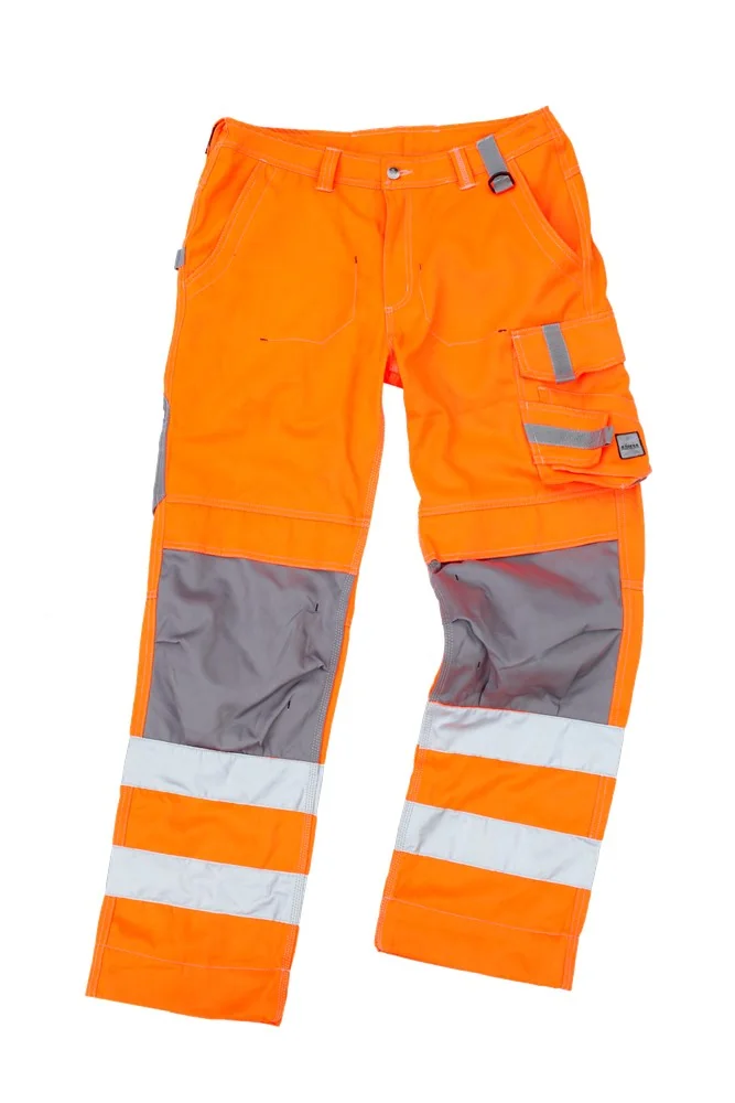 Excess Champ Reflex 592 hoge zichtbaarheidswerkbroek, oranje/grijs