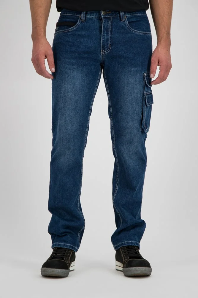 J247 Rhino S20 mediumblauwe stretchwerkjeans