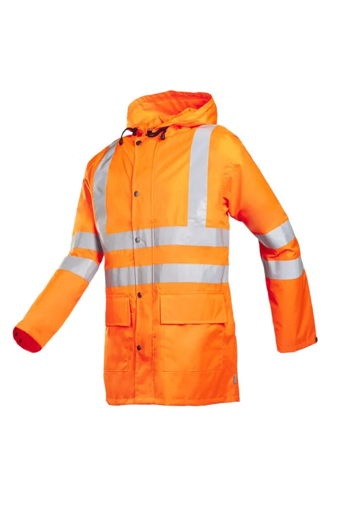 [3.75.19.801.03] Sioen 198A Monoray breathable hi-vis rain jacket, orange (S)