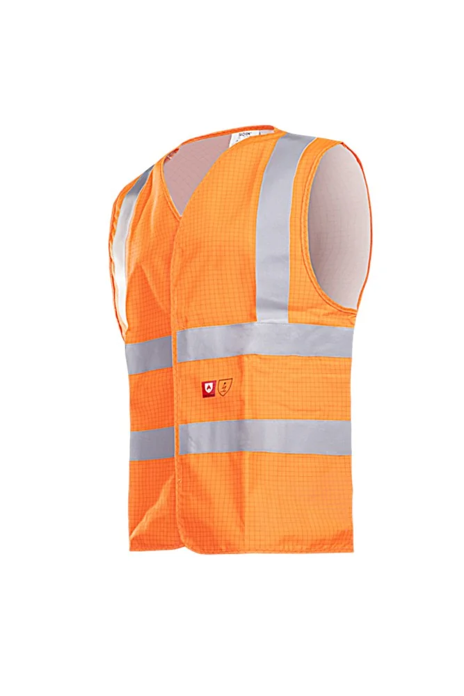 [3.75.30.701.03] Sioen 307A Hellisan FR antistatic hi-vis waistcoat, orange (S)