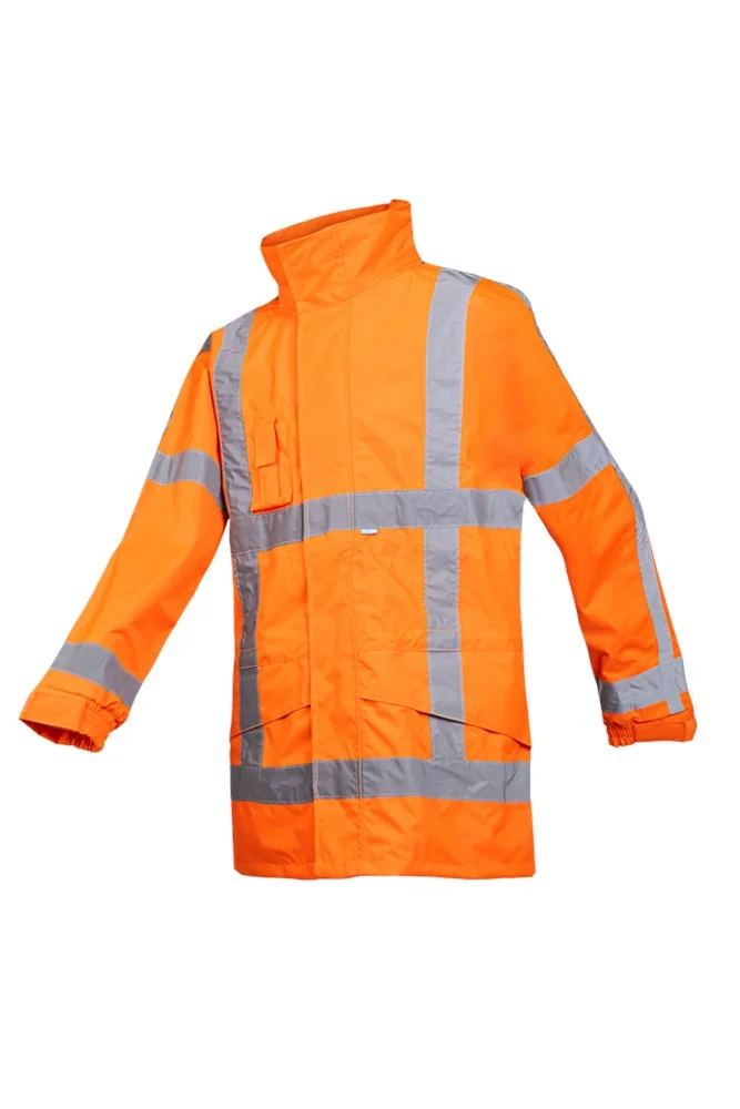 [3.75.35.001.03] Sioen 350A Boorne breathable RWS hi-vis rain parka, orange (S)