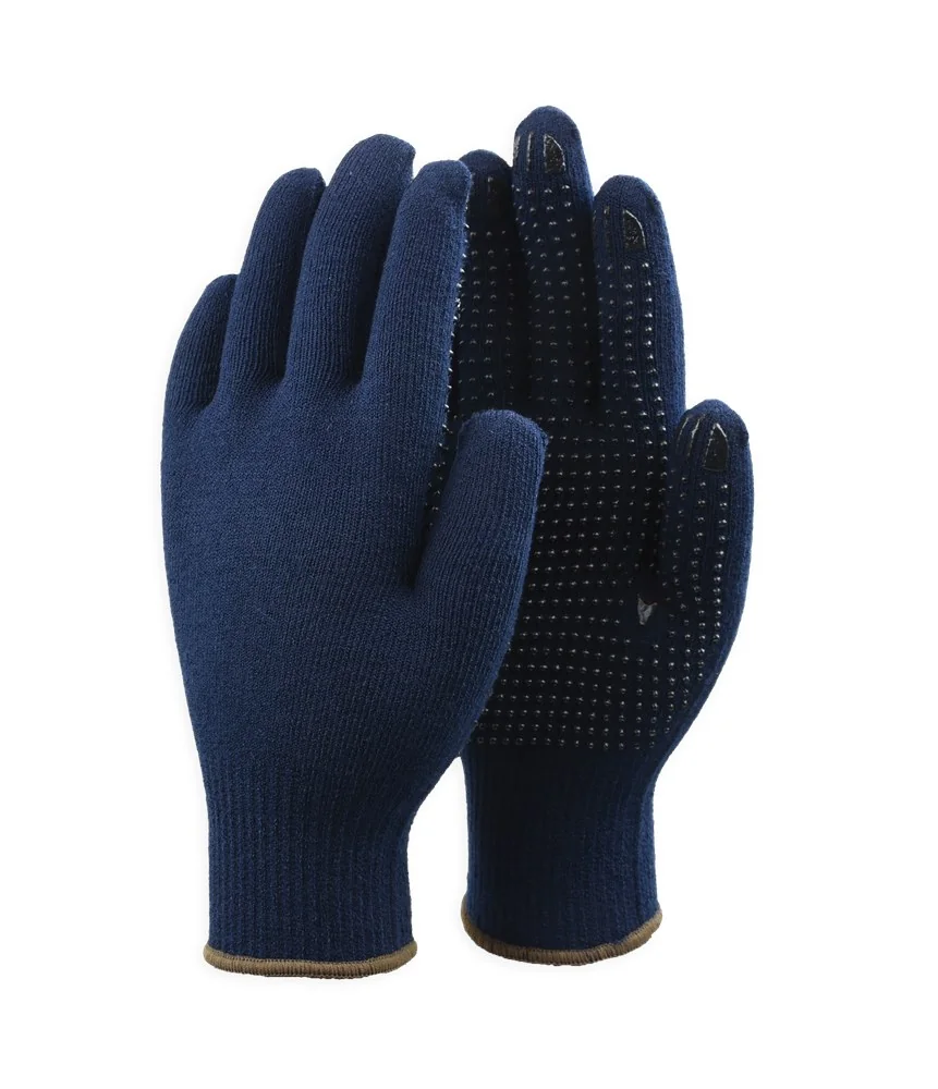 [2.02.20.079.00] PSP 20-079 thermal knitted grip-dot liner gloves, blue
