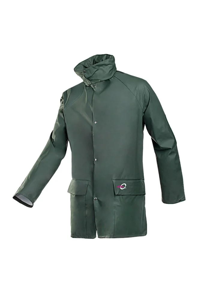 [3.75.48.201.02] Sioen 4820 Dortmund waterproof rain jacket, green/khaki (XS)