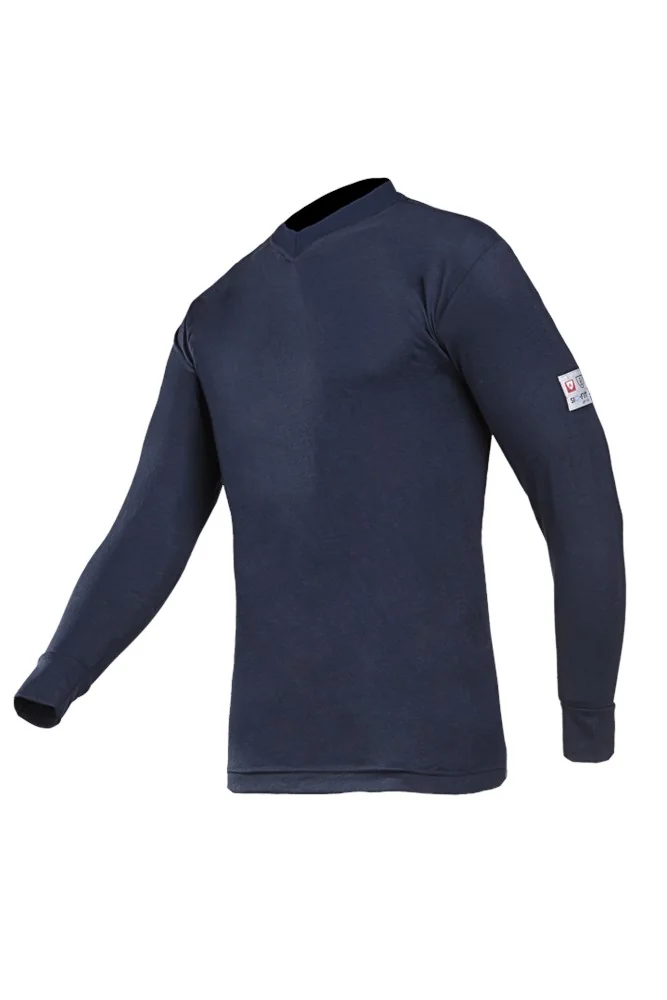Sioen 518A Picton vlamvertragend antistatisch shirt met lange mouwen, marineblauw