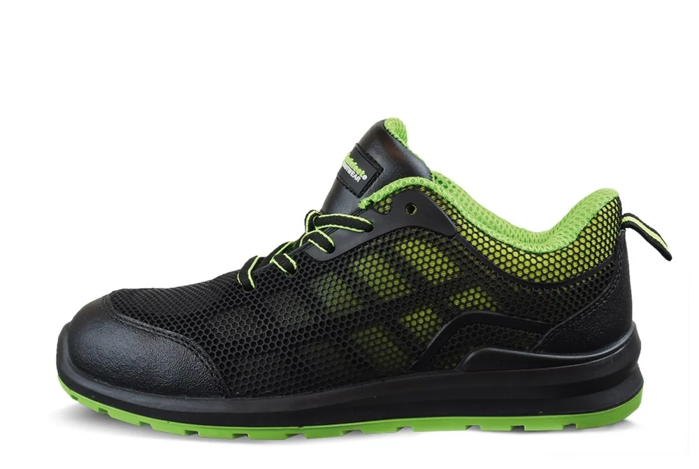 Safeet SF Sneaker Askim S1P noir/Lime basse