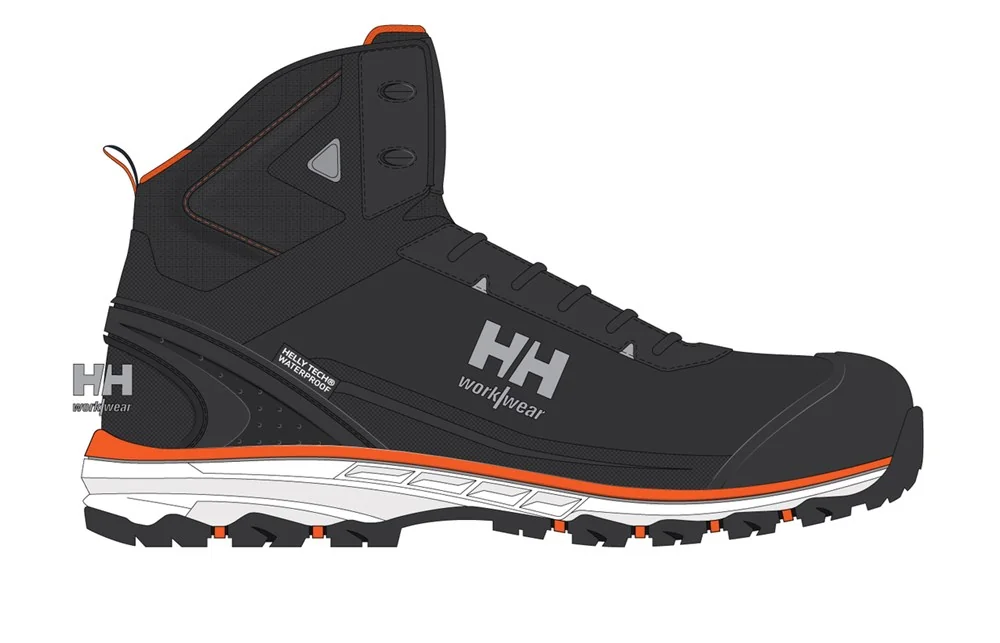 [4.27.83.929.35] Botte de sécurité mi-haute Helly Hansen HH 78392 Chelsea Evo2 MXR Mid S7S, noir/orange (35)