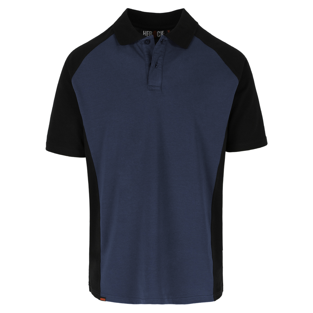 [3.73.33.723.02] Polo Herock BRABO bleu marine/noir à manches courtes (XS)