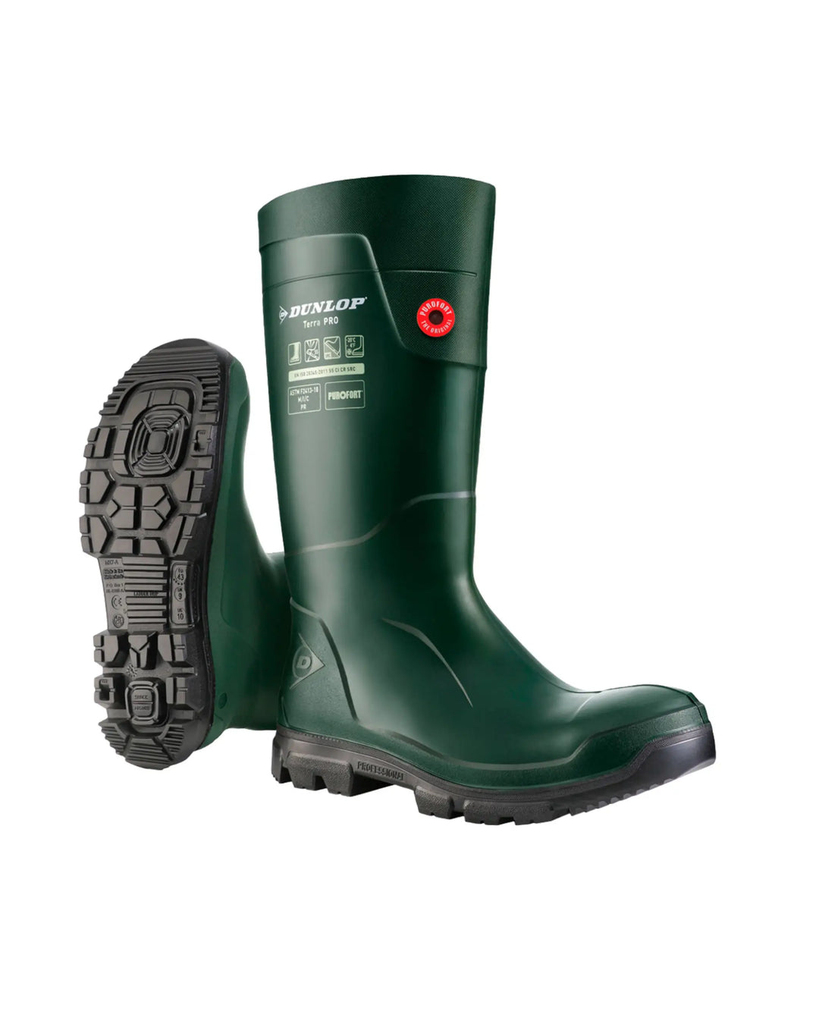 [4.68.05.270.35] Dunlop Purofort TerraPRO LJ0KL01 botte de travail, verte/noire (35)