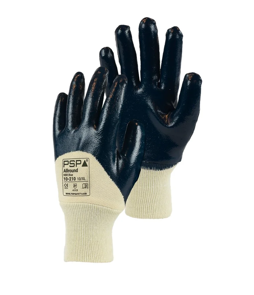 PSP - Allround NBR Handschoenen - Vloeistof & Olie Bescherming, EN 388 4111X - 10-210 - Blauw