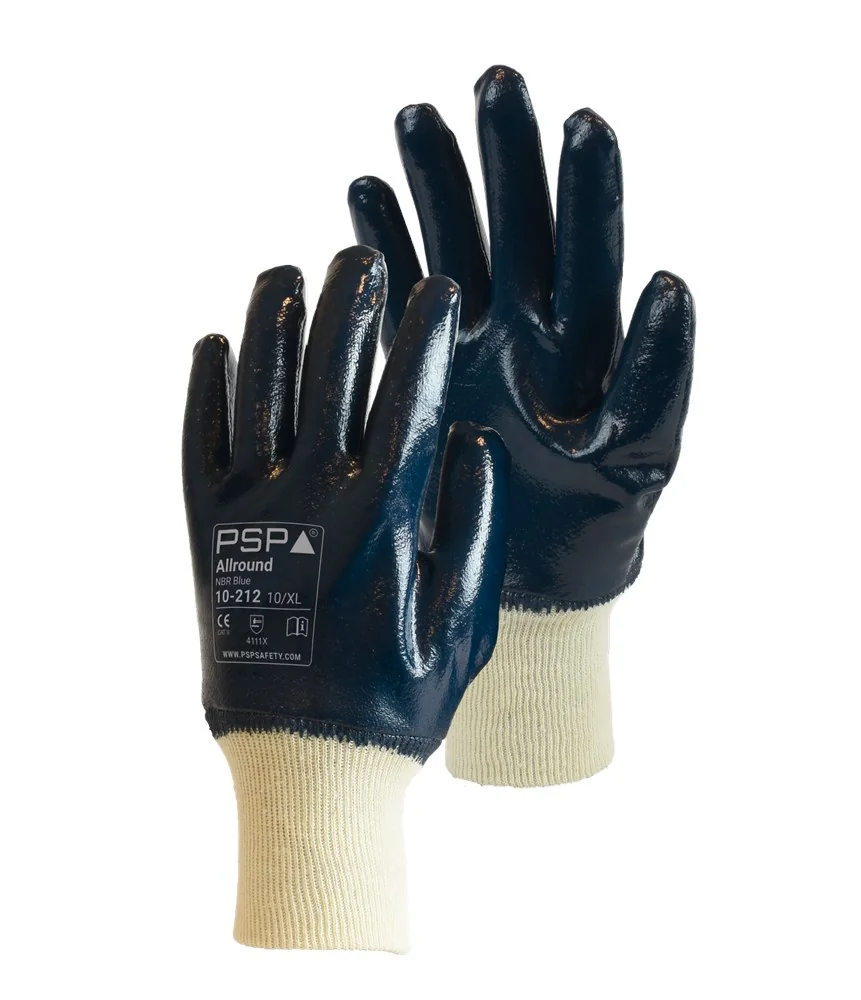 PSP - Allround NBR Handschoen - EN388 4111X, Olie & Vloeistof Bescherming - 10-212 - Blauw/Ecru