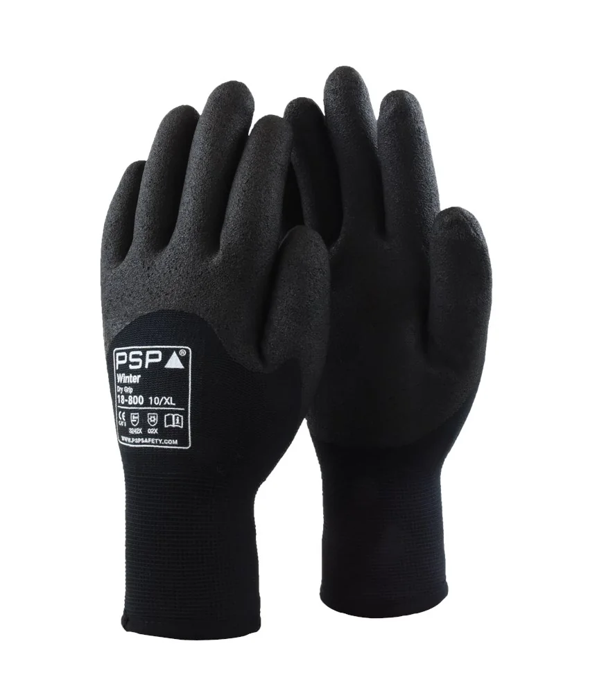 PSP - Winter Droge Grip Handschoenen - EN388 3242X, EN511 02X - 18-800 - Zwart