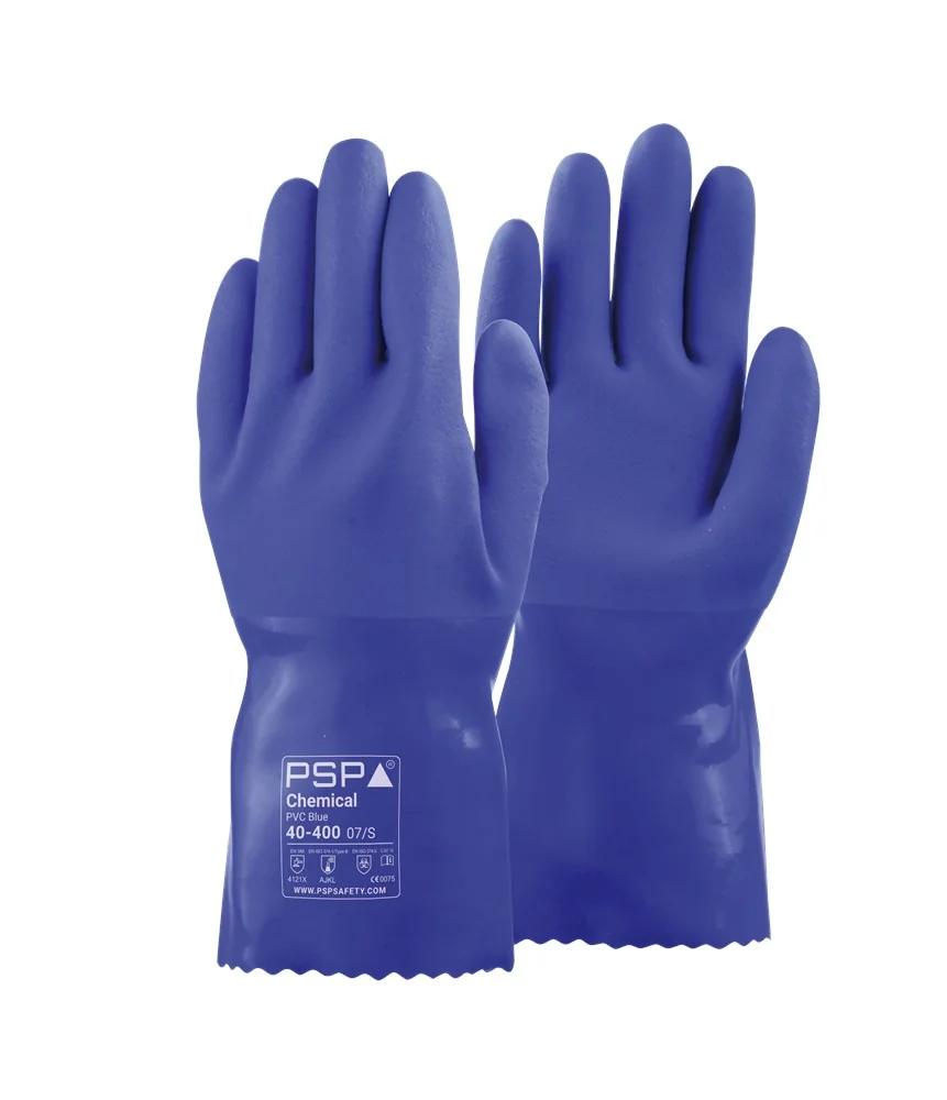 PSP - Chemisch Bestendige Handschoenen - Olie, Zuur, Alkali Bescherming - 40-400 - Blauw