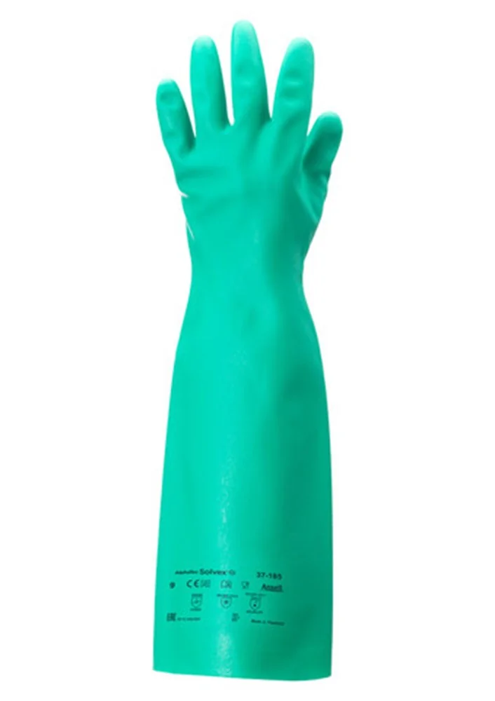 Ansell - Chemisch Bestendige Handschoenen tot Elleboog - Chemische & Slijtage Bescherming, Voedselveilig - AlphaTec 37-185 - Groen
