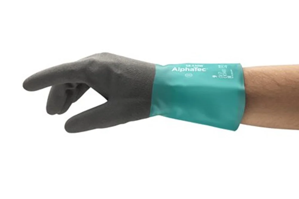 Ansell - Chemisch Bestendige Handschoenen - Verbeterde Grip, Duurzaam - AlphaTec 58-530W - Grijs