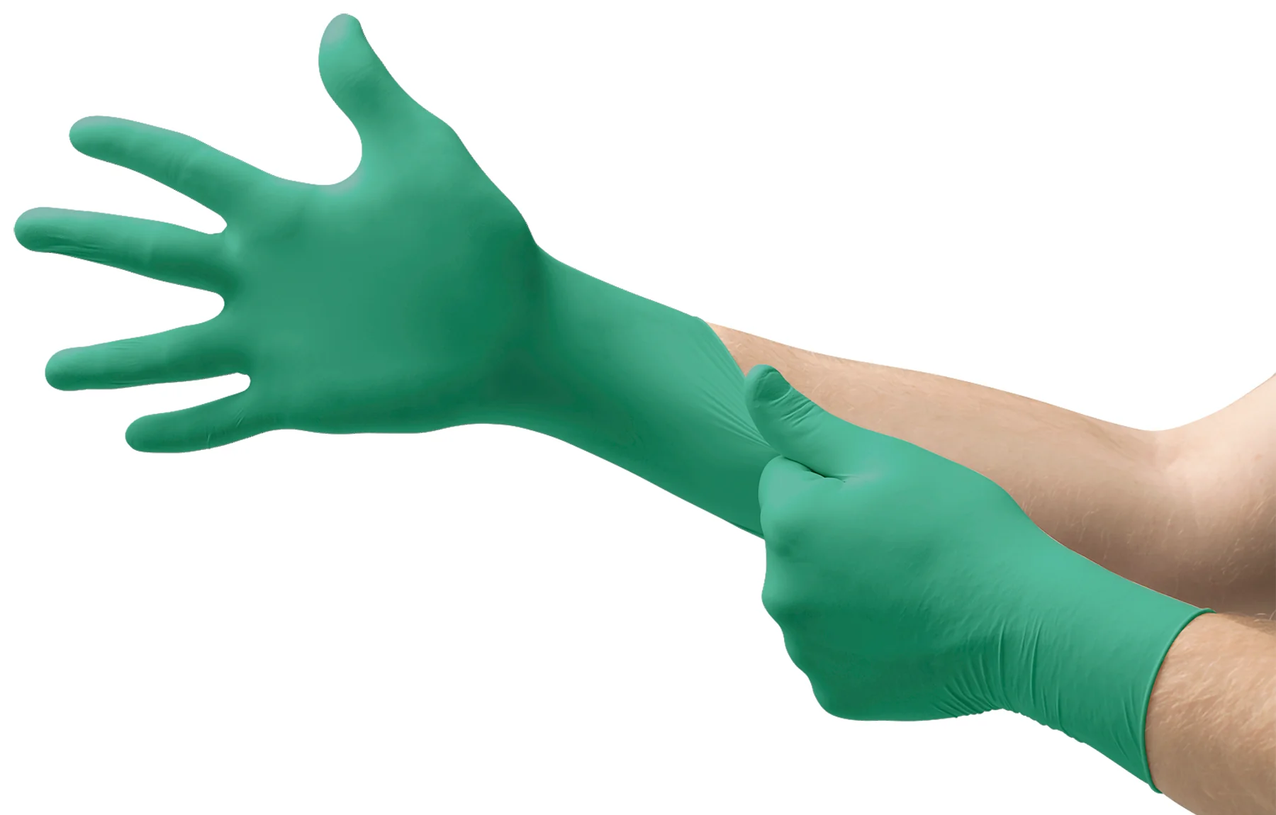 Ansell - Chemisch spatbestendige wegwerphandschoenen - EN388 Niveau 1 abrasie - TouchNTuff 92-600 - Groen