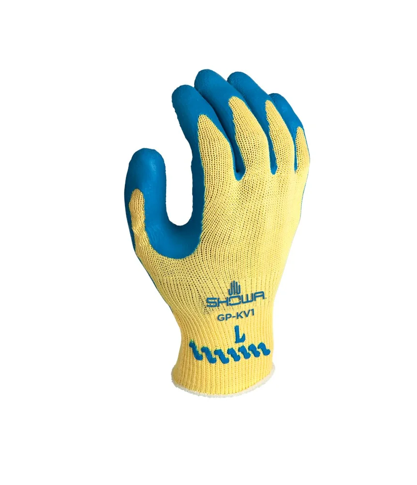 Showa - Snijbestendige Handschoenen - Snijweerstand, Robuuste Grip - GP-KV1 - Geel/Blauw