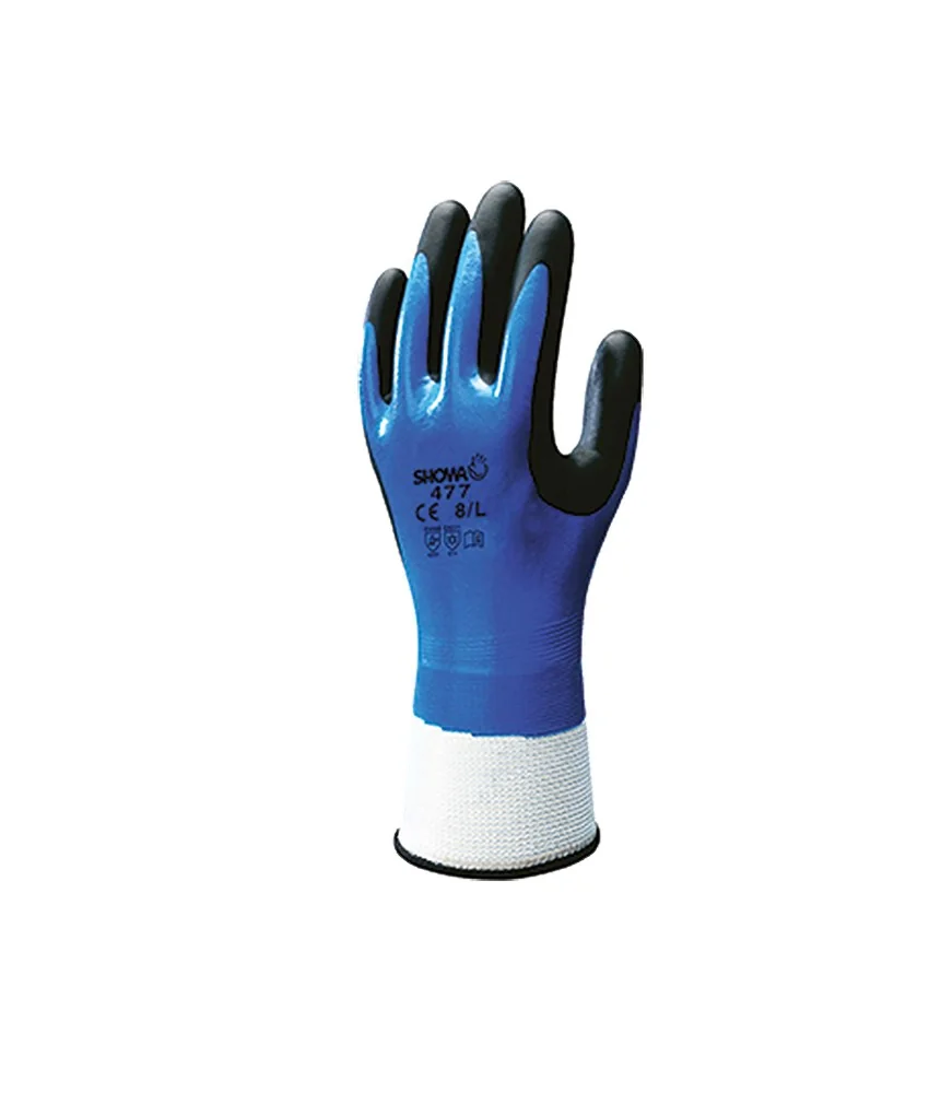 Showa - Koudebestendige Handschoenen - Nitril Coating, Thermische Isolatie - 477 - Blauw/Zwart