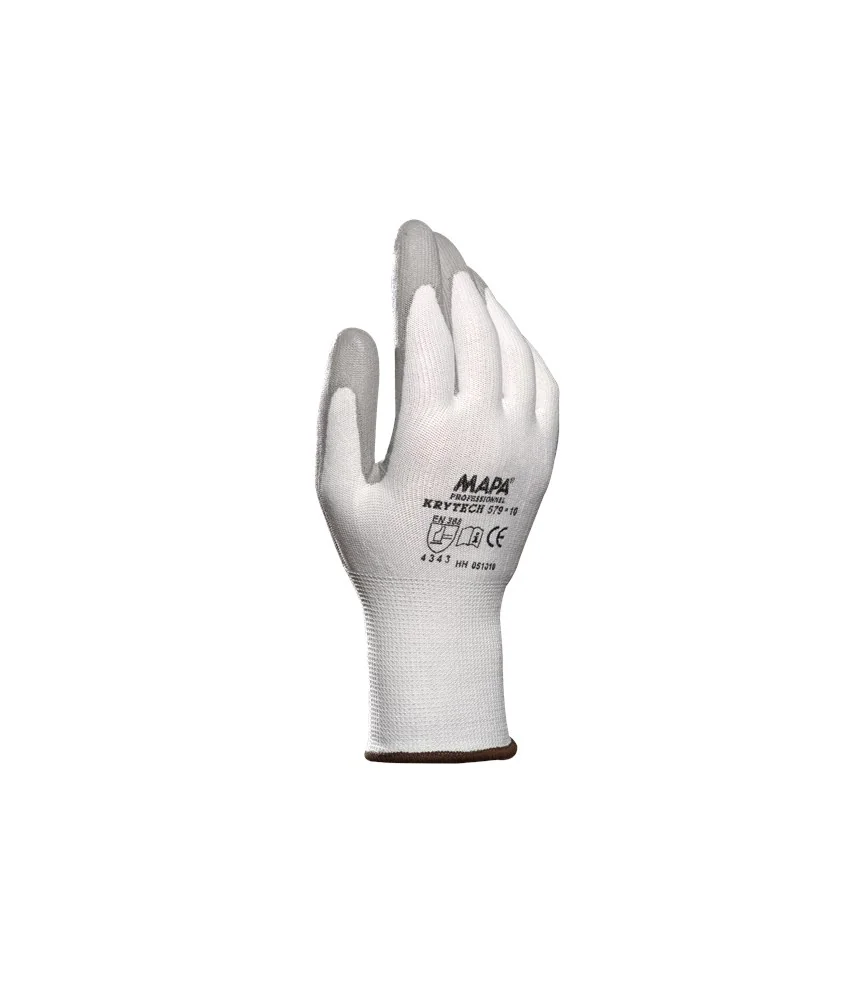 MAPA - Snijbestendige Handschoenen - Hoge Vingervaardigheid - Krytech 579 - Wit, Grijs