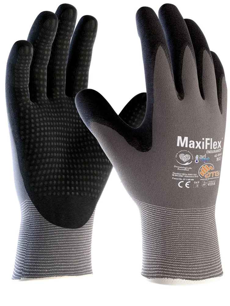 ATG - Industriële Werkhandschoenen - AD-APT Koeling, Duurzame Grip - MaxiFlex Endurance - Grijs/Zwart - 42-844