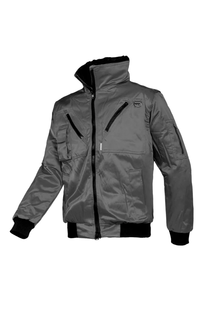 Sioen - Winter Bomberjack - Warm, Afneembare Mouwen - Hawk - Grijs - 027AA2PBD