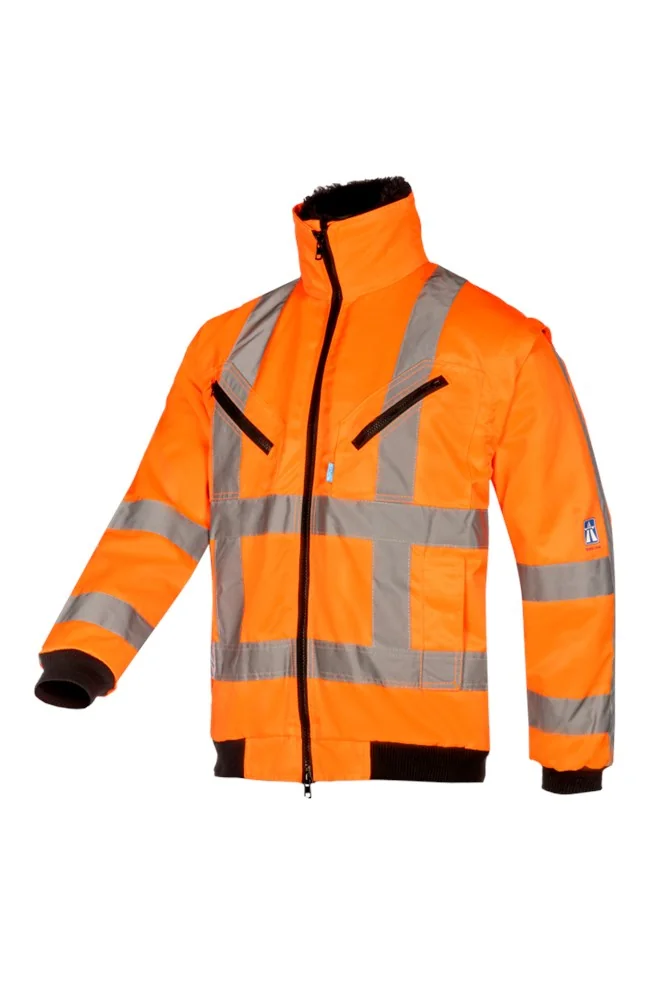 Sioen - Hi-Vis Winter Bomberjack - RWS Klasse 3, Afneembare Mouwen - Eagle - Fluorescerend Oranje - 050AA2PBE