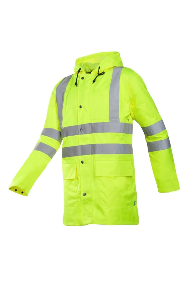 Sioen - Hi-Vis Regenjas - EN ISO 20471 Klasse 3, EN 343 Klasse 3-4 - Monoray - Fluo Geel - 198A