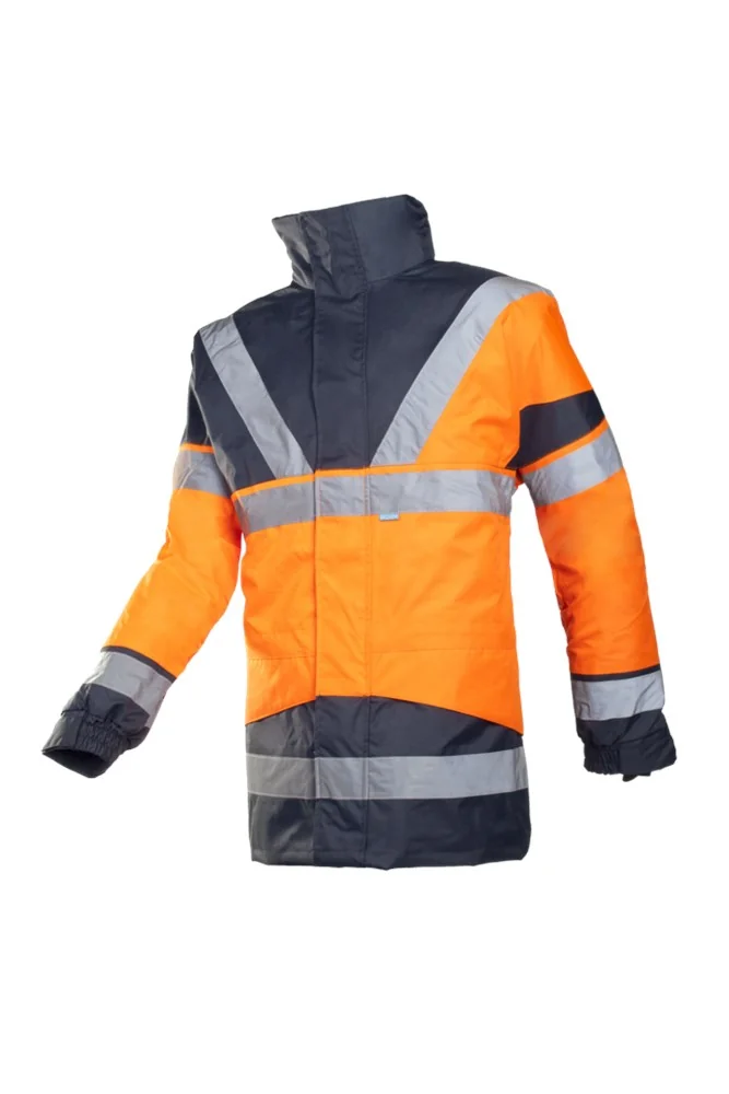 Sioen - Hi-Vis 4-in-1 Regenparka - Waterdicht & Uitneembare Bodywarmer - Skollfield 209A - Hi-Vis Geel/Marineblauw - 209AN2X93