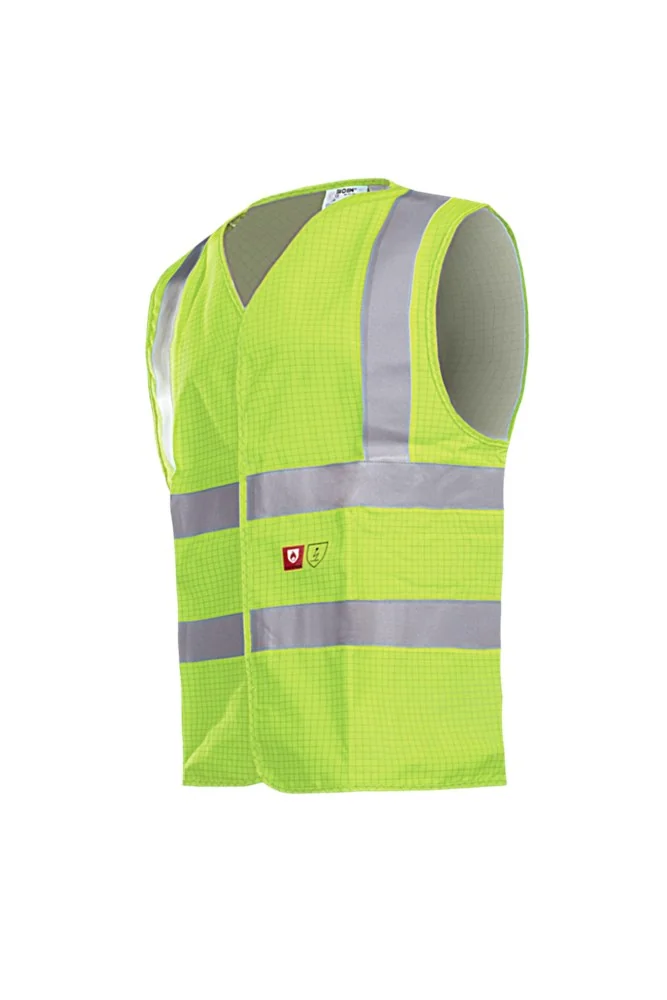 Sioen - Vlamvertragend Antistatisch Hi-Vis Veiligheidsvest - Hellisan - Fluorescerend Geel - 307AA2PX8