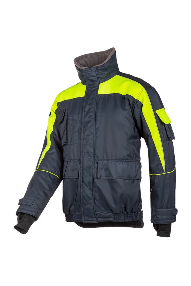 Sioen - Koudeopslag Bomberjack - EN 342 - Nibas - Hi-Vis Geel/Marineblauw - 3338A2PM1