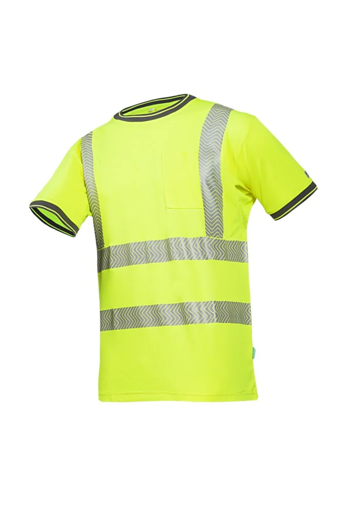 Sioen Hi-Vis T-shirt EN ISO 20471 Klasse 2, UPF 50+ Rotella Fluo Geel 3877A2MC1