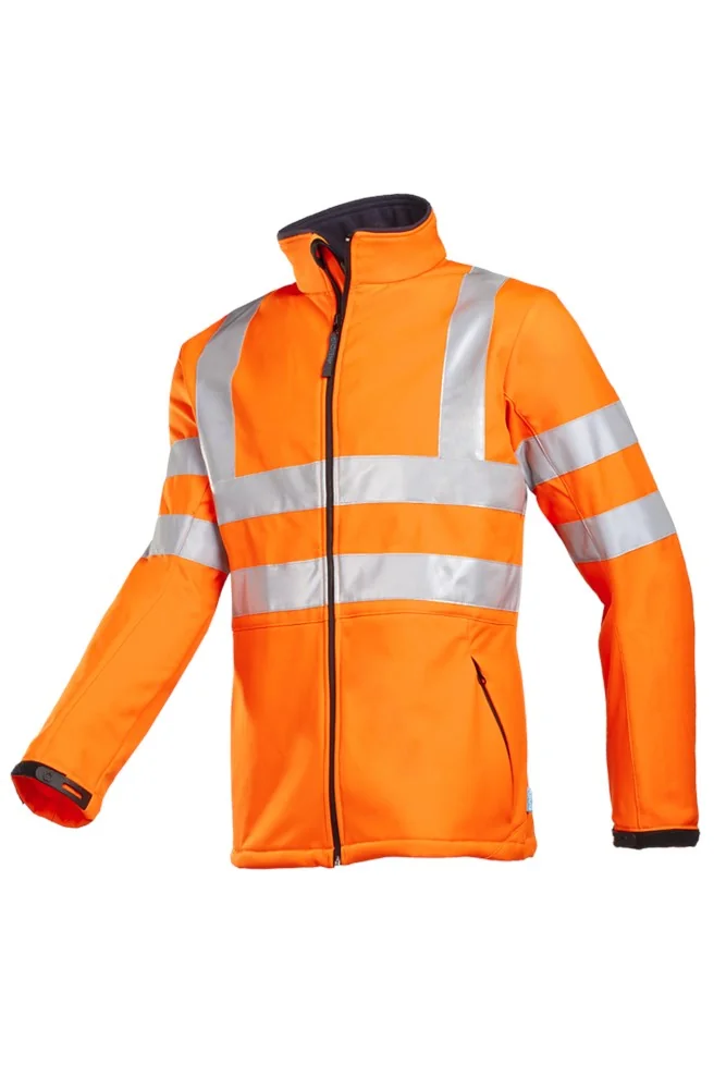 Sioen - High Visibility Softshell Jas - Winddicht, Comfortabel - Genova - Fluo Oranje - 9833A2TU2
