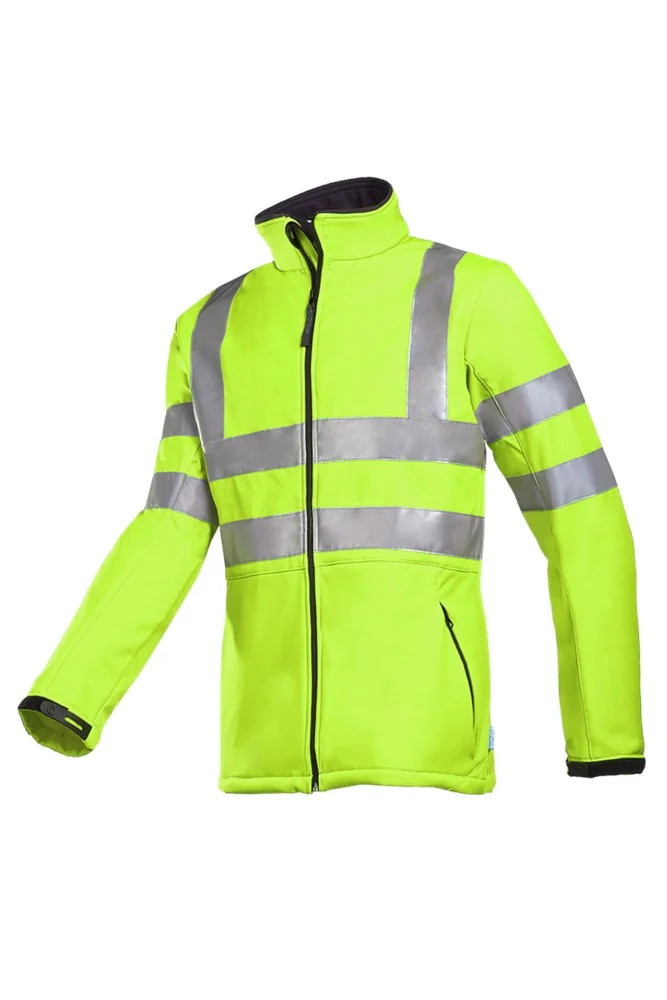 Sioen - High-Visibility Softshell Jas - EN ISO 20471 Klasse 3, Koude- & Windbescherming - Genova - Fluo Geel - 9833A2TU2