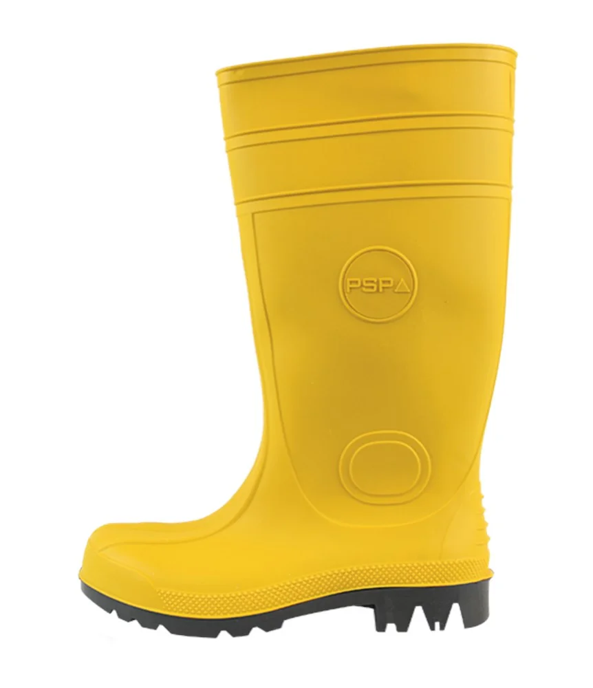 PSP - PVC Veiligheidslaars - S5, Stalen Neus & Middenzool, Chemisch Bestendig - 30-200 - Geel