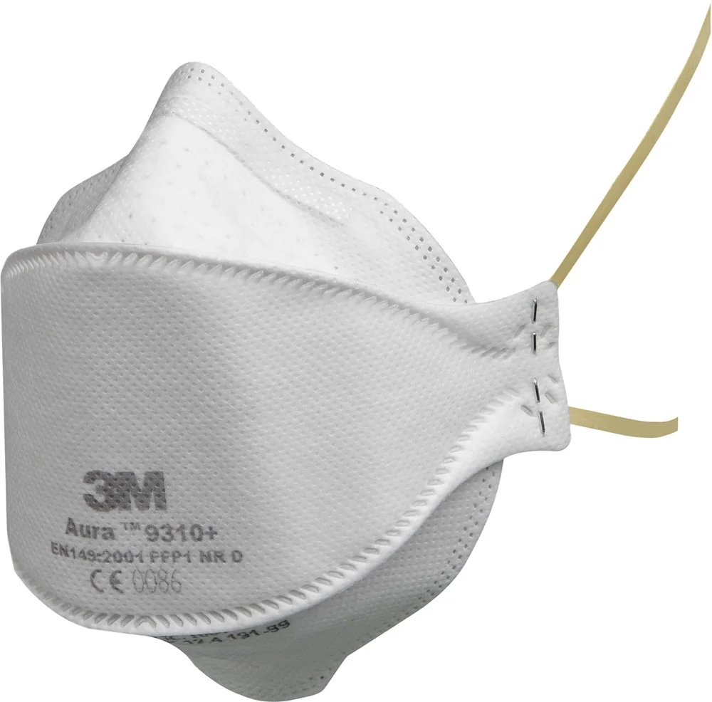 [1.21.15.931.05] 3M - Aura FFP1 Stofmasker - 3-Panelen Ontwerp, Lage Ademweerstand - 9310+ - Wit