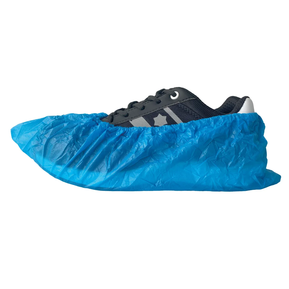 [5.09.50.155.00] PSP - Wegwerp overschoen - PE 55mu, Voedselgoedgekeurd - 50-155 - Blauw - 100 Stuks