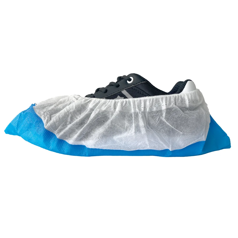 [5.09.50.205.00] PSP - Wegwerp Overschoen - Antislip Zool - 50-205 - Blauw/Wit - 50 Stuks
