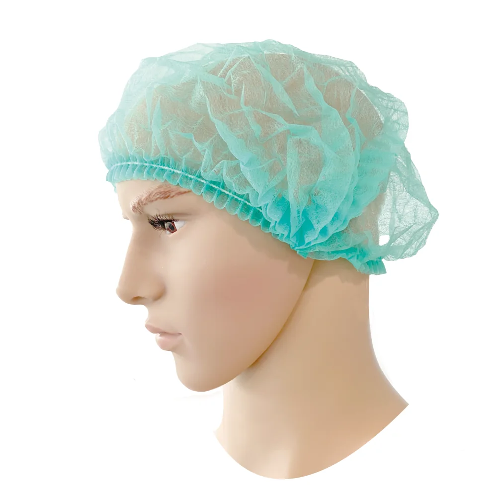 [5.09.55.107.00] PSP - Bouffant Cap - Single Use, Food Approved - Wokkel - Green - 100 Stuks