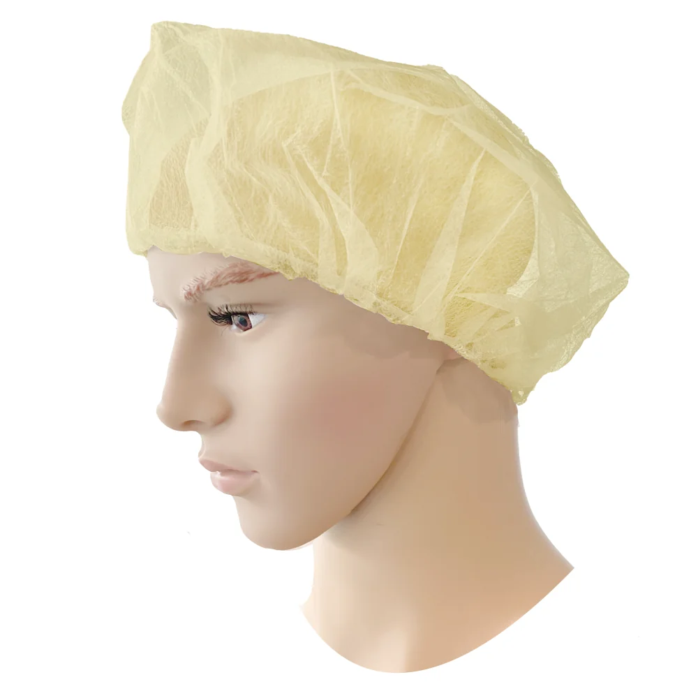 [5.09.55.306.00] PSP - Disposable Bouffant Cap - Contamination Control - 55-306 - Yellow - 100 Stuks