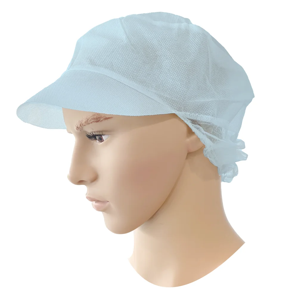 [5.09.55.405.00] PSP - Cap met Vizier en Haarnet - PP - Blauw - 100 stuks