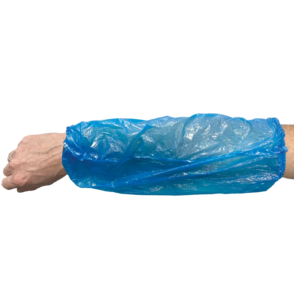 [5.09.65.115.00] PSP - Disposable PE Mouwen - Vloeistof- en Vuilbescherming - 65-115 - Blauw - 100 Stuks