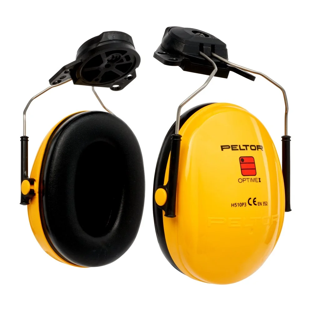 [6.21.25.110.00] 3M - Helmbevestigde Oorkappen - 26-27dB Geluidsreductie - Optime I - Geel - H510P3E-405-GU