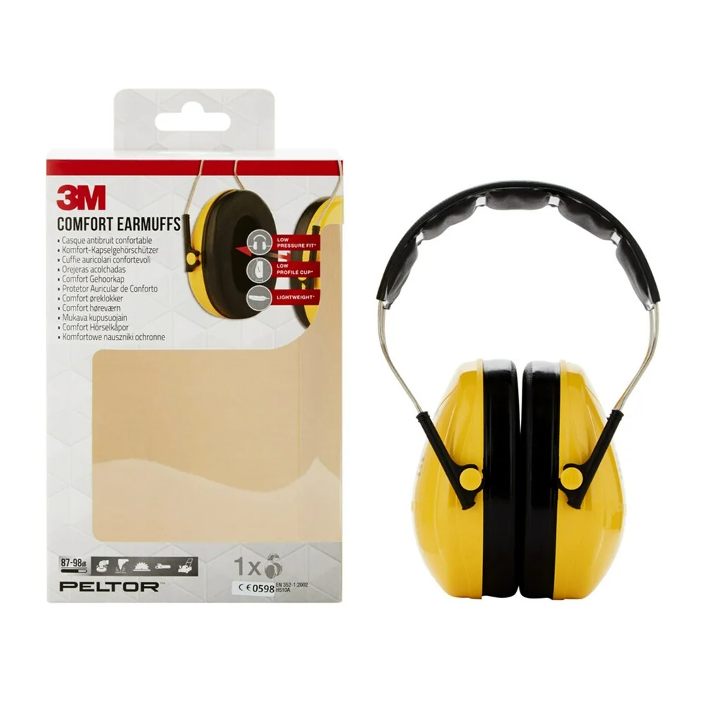 [6.21.25.180.00] 3M - Optime I Oorkap - Comfortabele Gehoorbescherming 27dB SNR - H510AC - Geel/Zwart