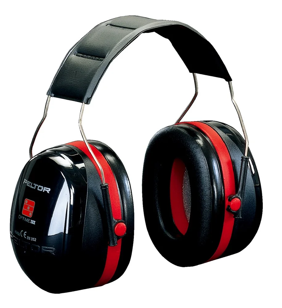 [6.21.25.320.00] 3M - Oorkappen - 34dB Geluidsreductie - Optime III - Zwart/Rood - H540A-411-SV