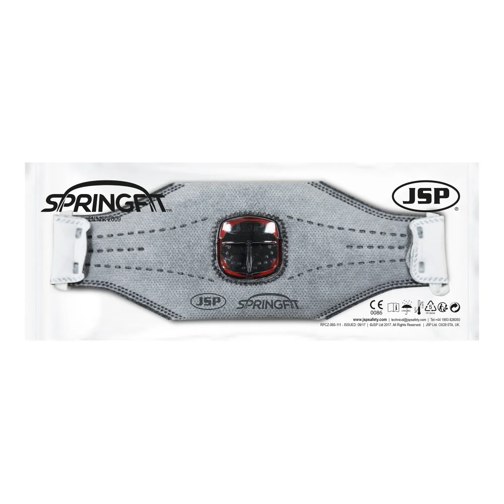 [1.31.15.436.35] JSP - Wegwerpmasker - FFP3V, Typhoon Ventiel, Bescherming tegen lasrook - Springfit 436ML - BGA802-206-000