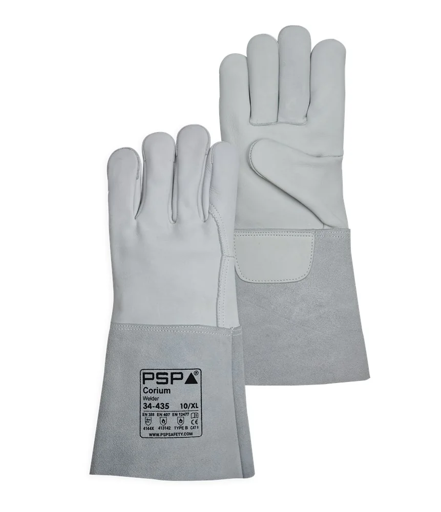 [2.03.34.435.10] PSP - TIG Lastehandschoen - EN388 4144X EN407 EN12477 Type B - Corium Welder 34-435 - Naturel